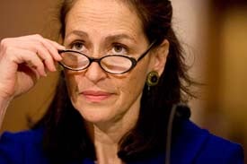 Dr. Margaret Hamburg, testifying at a hearing for her nomination to the FDA commissioner post on May 7, 2009.  (AP Photo/Evan Vucci)