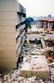 Aftermath of Kenyan embassy bombing (FBI file photo)